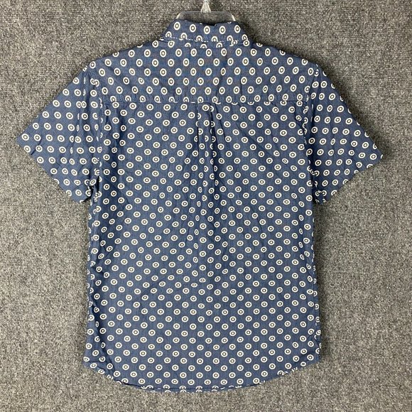 Of All Threads Button Up Shirt Men's Small Short Sleeve Blue Cotton Blend S - Picture 7 of 8
